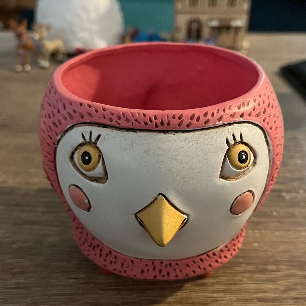 Funky Pink Bird Small Planter